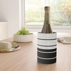 Two Tone Stripes - Black and White Wine Chiller Gallery Image 4