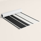 Two Tone Stripes - Black and White Yoga Mat Gallery Image 2