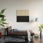 Two Tone Stripes - Black and White Wood Wall Art Gallery Image 2
