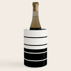Two Tone Stripes - Black and White Wine Chiller Gallery Image 2