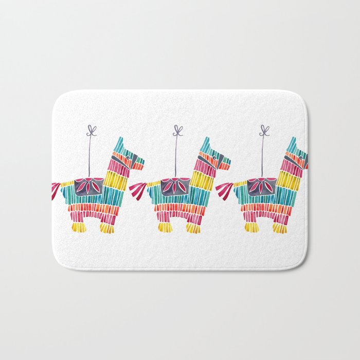 Mexican Donkey PinÌata - CMYK Palette Bath Mat Gallery Image 1