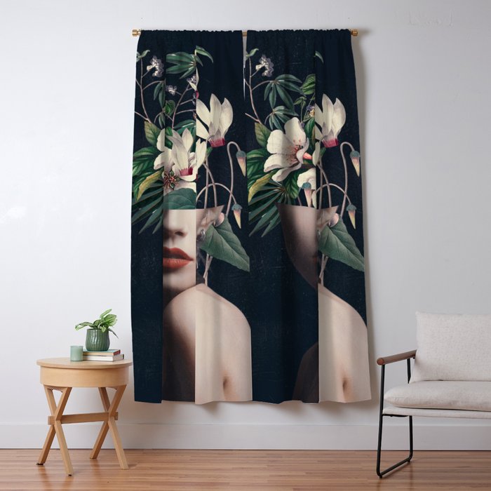 Floral Portrait 35 Window Curtain Gallery Image 1
