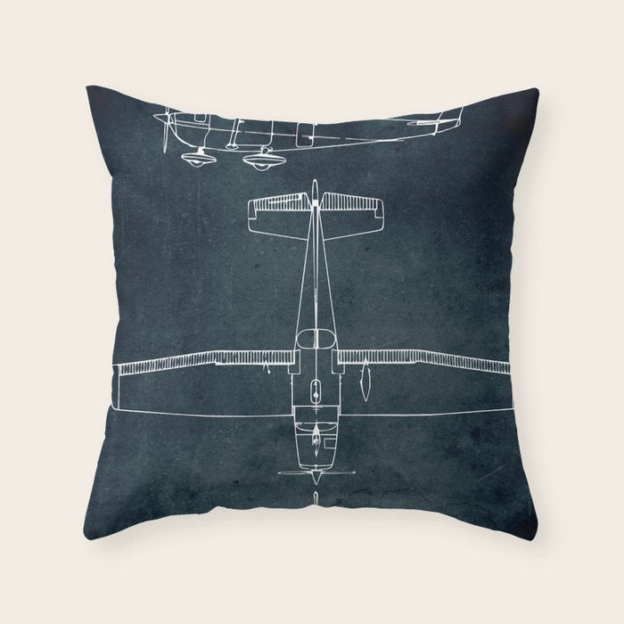 CESSNA 172 - First flight 1955 Throw Pillow