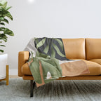 Abstract Art Tropical Leaves 23 Throw Blanket Gallery Image 1