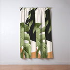 Abstract Art Tropical Leaves 23 Window Curtain Gallery Image 3
