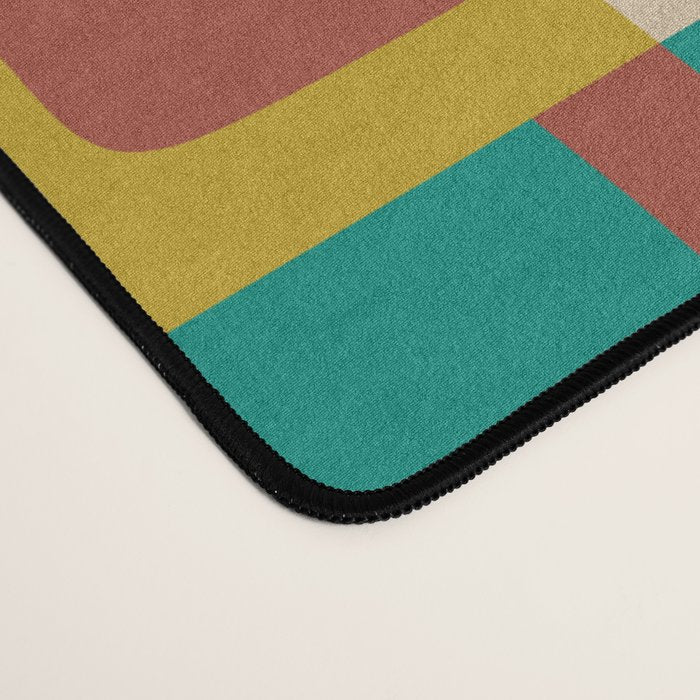 Mid Century Modern Geometric Concordance Abstract Mid Mod Multicolor Pattern Desk Mat Gallery Image 4