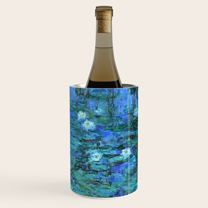 Claude Monet Water Lilies BLUE Wine Chiller Gallery Image 1