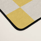 Checkerboard Check Checkered Pattern Yellow Cream Desk Mat Gallery Image 4
