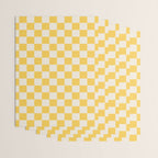 Checkerboard Check Checkered Pattern Yellow Cream Wrapping Paper Gallery Image 3
