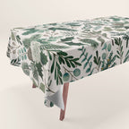 Winter Floral Pattern Tablecloth Gallery Image 1