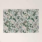 Winter Floral Pattern Welcome Mat Gallery Image 1