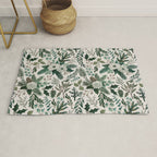 Winter Floral Pattern Rug Gallery Image 1
