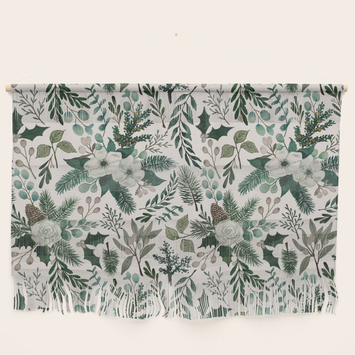 Winter Floral Pattern Wall Hanging Gallery Image 1