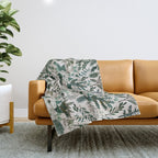 Winter Floral Pattern Throw Blanket Gallery Image 1