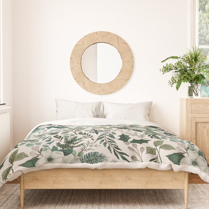 Winter Floral Pattern Duvet Cover Gallery Image 3