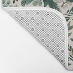 Winter Floral Pattern Bath Mat Gallery Image 2