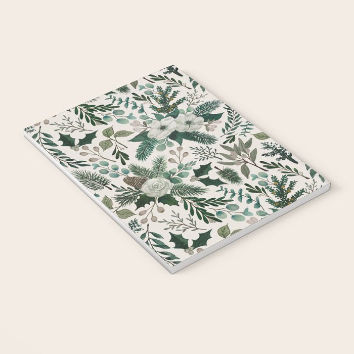 Winter Floral Pattern Notebook Gallery Image 3
