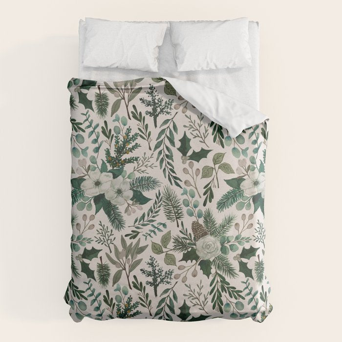 Winter Floral Pattern Duvet Cover Gallery Image 6