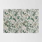 Winter Floral Pattern Rug Gallery Image 2
