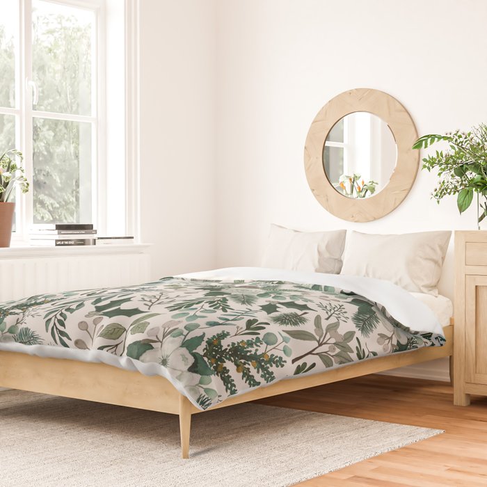 Winter Floral Pattern Duvet Cover Gallery Image 2