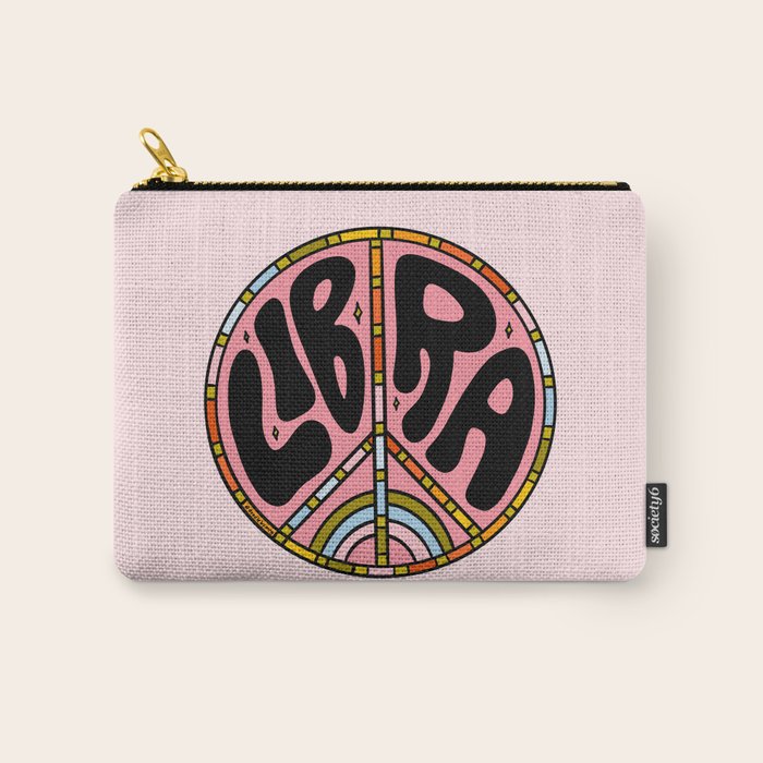 Libra Peace Sign Carry All Pouch Gallery Image 1
