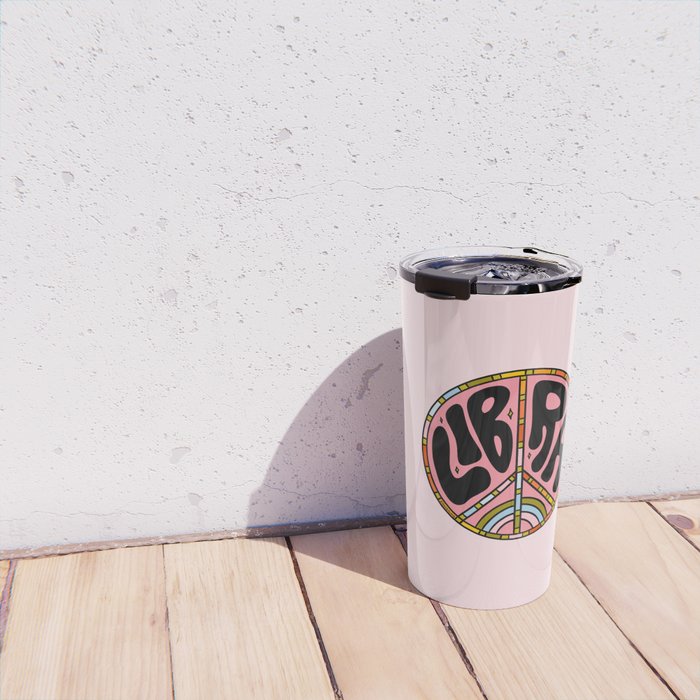 Libra Peace Sign Travel Mug Gallery Image 4