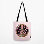 Libra Peace Sign Tote Bag Gallery Image 2