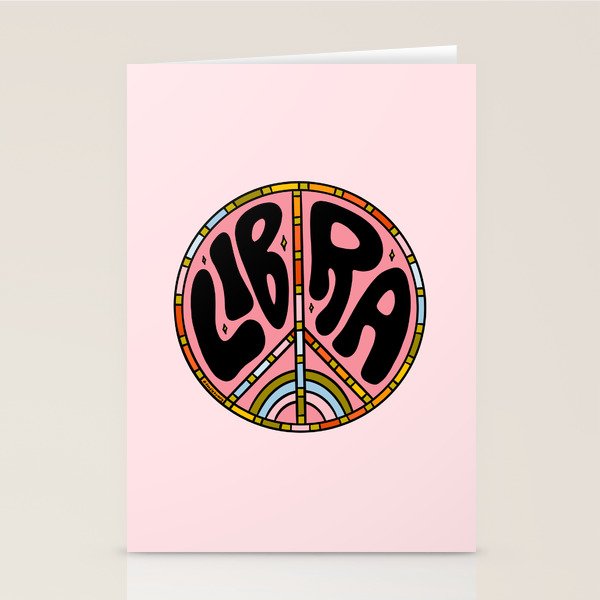 Libra Peace Sign Stationery Card Gallery Image 2