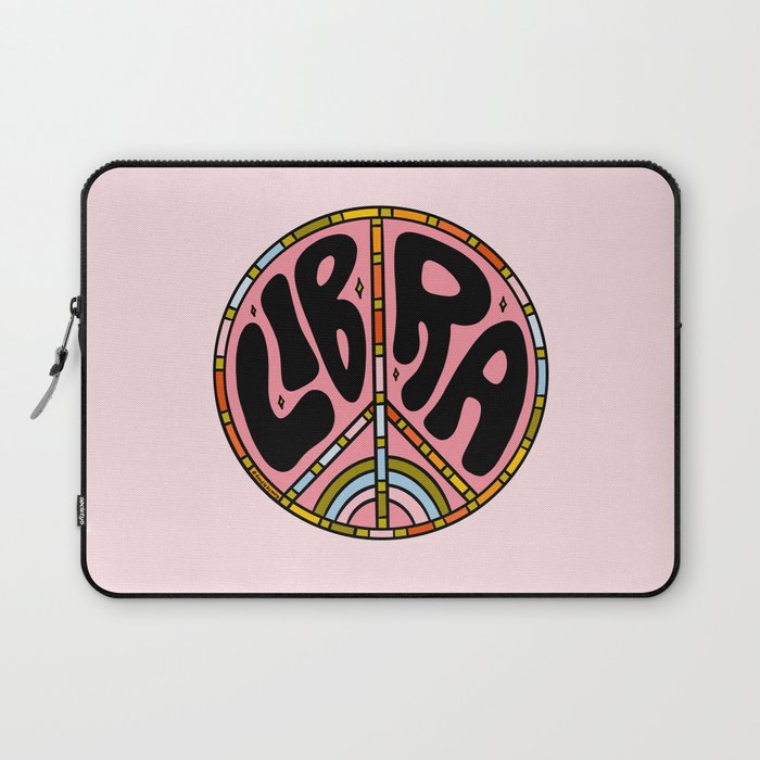 Libra Peace Sign Laptop Sleeve Gallery Image 1