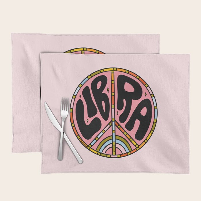 Libra Peace Sign Placemat Gallery Image 1