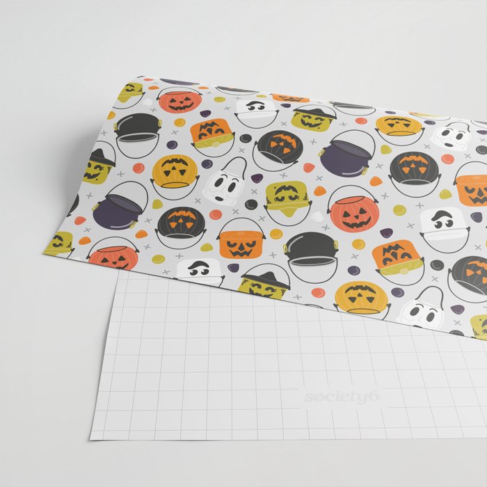 Halloween Candy Buckets Wrapping Paper Gallery Image 2