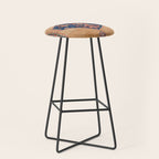 Bijar Kurdish Northwest Persian Rug Print Stool Gallery Image 1