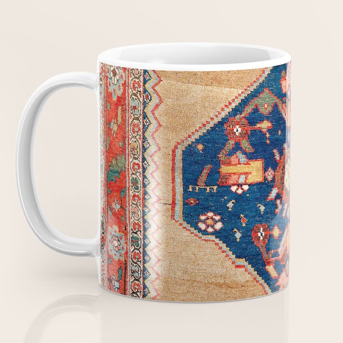 Bijar Kurdish Northwest Persian Rug Print Coffee Mug Gallery Image 3