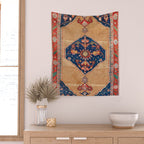 Bijar Kurdish Northwest Persian Rug Print Wall Tapestry Gallery Image 2