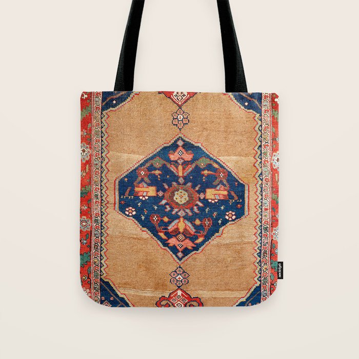 Bijar Kurdish Northwest Persian Rug Print Tote Bag Gallery Image 1
