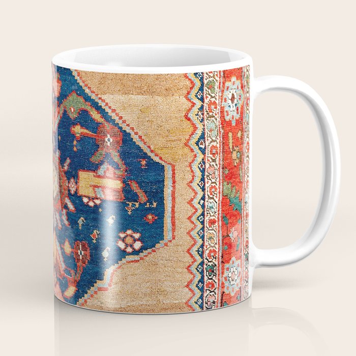 Bijar Kurdish Northwest Persian Rug Print Coffee Mug Gallery Image 1