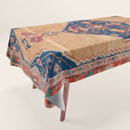 Bijar Kurdish Northwest Persian Rug Print Tablecloth Gallery Image 1