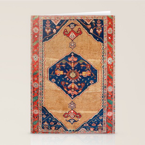 Bijar Kurdish Northwest Persian Rug Print Stationery Card Gallery Image 2