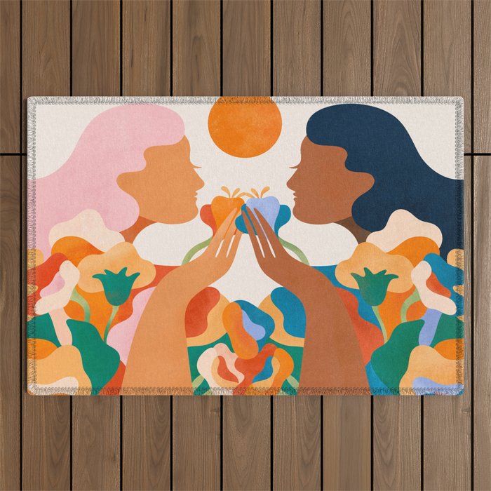 What you seek outside of you, is already within you Outdoor Rug Gallery Image 1