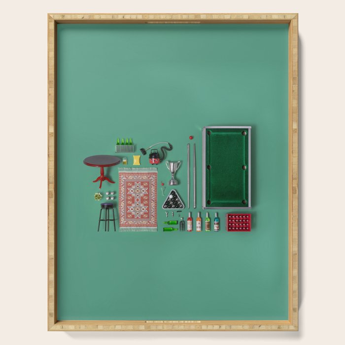 Dollhouse inventory / dark green Serving Tray Gallery Image 1