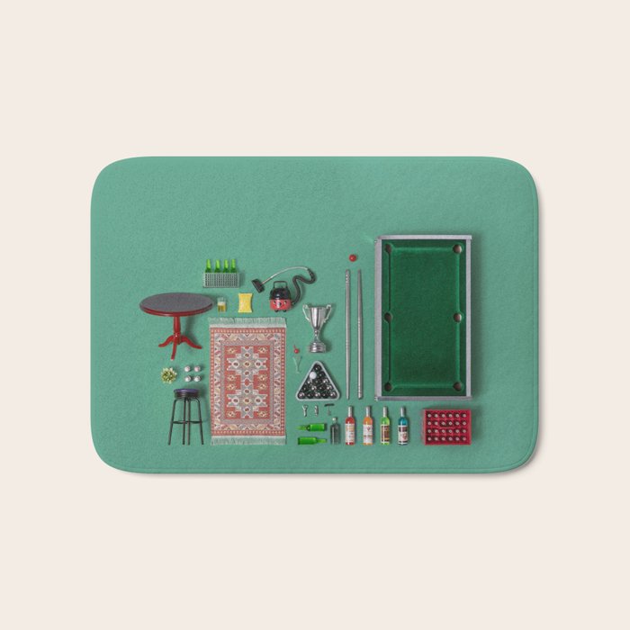 Dollhouse inventory / dark green Bath Mat Gallery Image 1