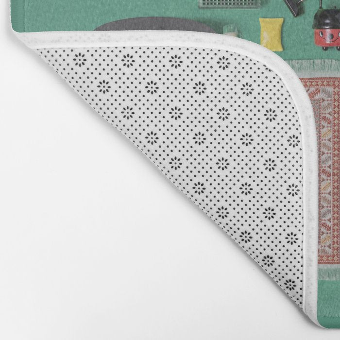 Dollhouse inventory / dark green Bath Mat Gallery Image 2