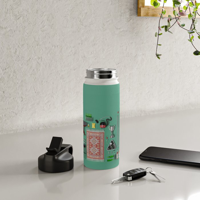 Dollhouse inventory / dark green Water Bottle Gallery Image 4