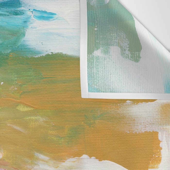 Ejaaz Haniff Colorful Abstract Acrylic Painting 'Storm In Paradise' Wall Tapestry Gallery Image 3