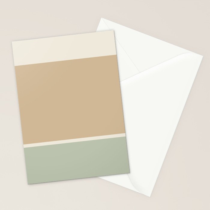 Contemporary Color Block LVI Stationery Card Gallery Image 2