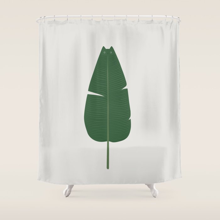 Cat and Plant 23 Shower Curtain Gallery Image 1