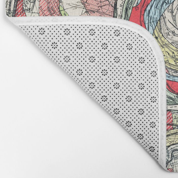 Vintage Map of the Mississippi River Bath Mat Gallery Image 2
