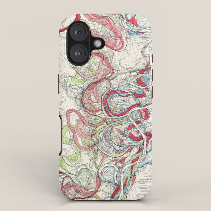 Vintage Map of the Mississippi River iPhone Case Gallery Image 1