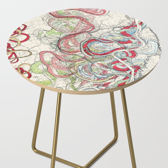 Vintage Map of the Mississippi River Side Table Gallery Image 2