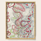 Vintage Map of the Mississippi River Serving Tray Gallery Image 1